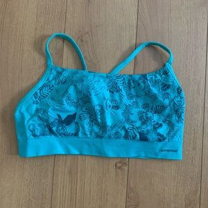 Teal Blue Patagonia Active Mesh Sports Bra